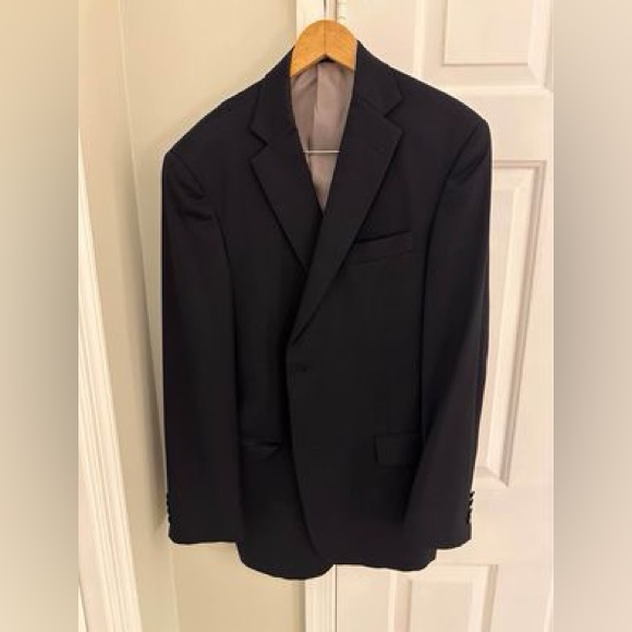 Men&acirc;s Navy Blue Blazer Size 42l Brand Is Hart Schaffner Marx